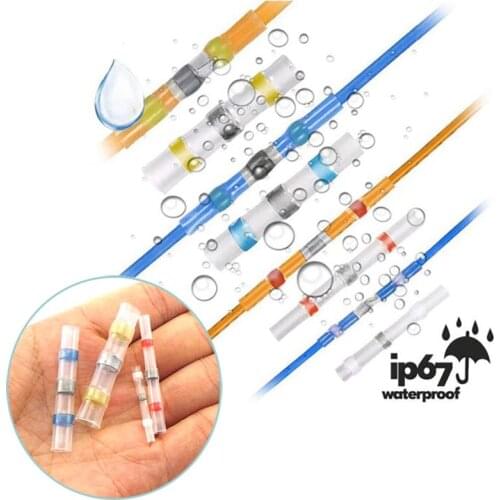 5/10/50pcs Waterproof Electrical Heat Shrink tube Soldering cable wire Connector Butt Sleeve Seal Terminals Insulated Solder