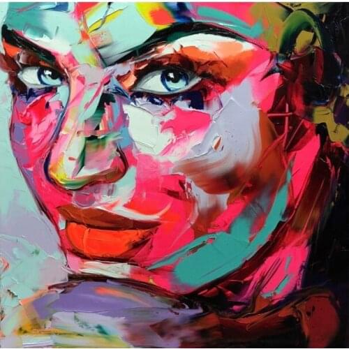Francoise Nielly Palette knife portrait Face Oil painting Hand painted Character figure canvas wall Art picture for living room