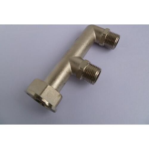 Vidric Gas meter head M30 threaded joint 4/8=20mm gas meter with F-type three-way DN15 joint thickened brass splitter
