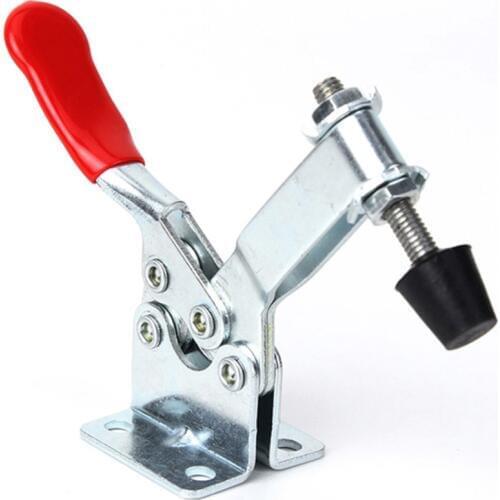 HLZS-1pc 27kg Anti-Slip U Shape Toggle Clamp Holding Capacity Push Pull Toggle Clamp Vertical/Horizontal Type for Hand Tool