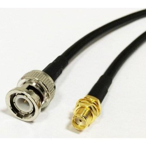 1PC New SMA Female Jack To BNC Male Plug Connector RG58 Cable Adapter 50CM 20 /100CM wholesale