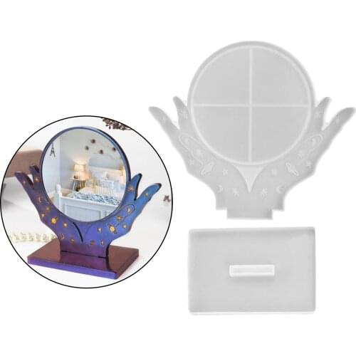 Beautiful Makeup Mirror Moulds Silicone Mold Ornaments DIY Epoxy Crystal Soap