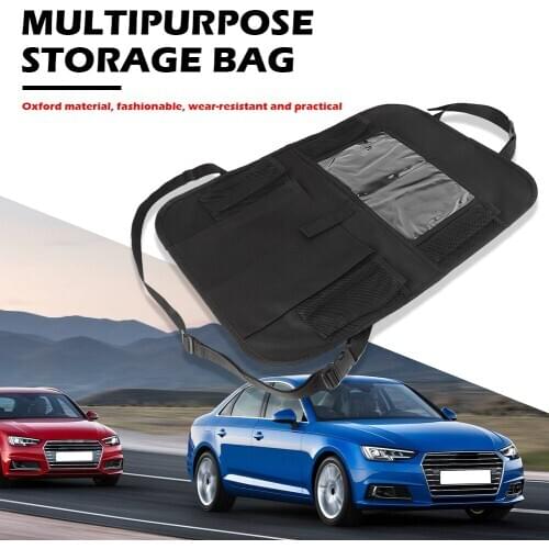 Multifunctional 420D Oxford Fabric Car Seat Back Organizer Interior Pouch Auto Accessories Supplies Storage Bag Kick Mat