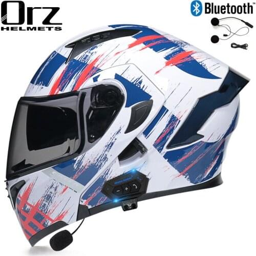 Bluetooth Motorcycle Helmet Full Face Universal Moto Outdoor Sports Head Protection Equipment Sets Moto Mtb Motocross Helmet