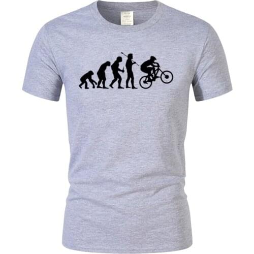 Men Funny Fashion Hip Hop Cycle Biker T Shirts Evolution Biking T Shirt Short Sleeve O-Neck Cotton Tees Tops Casual Camisetas
