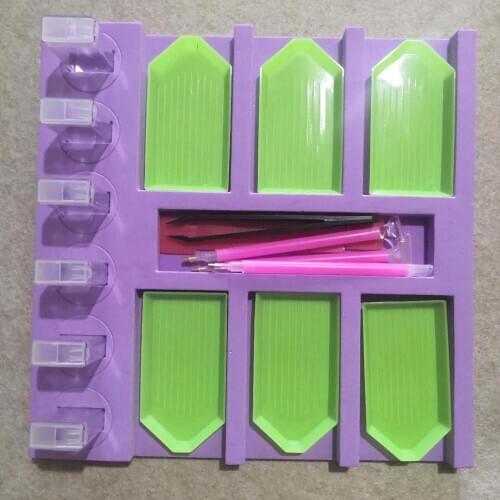 Dpsupr Diamond Painting plate 6 grid point tool DIY manual storage Rack Cross Stitch Accessoriy Embroidery Mosaic Christmas gift