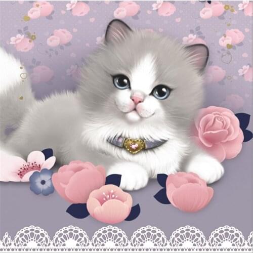 Pet Cartoon Animal DIY 11CT Cross Stitch Embroidery Kits Craft Needlework Set Printed Canvas Cotton Thread Home Sale