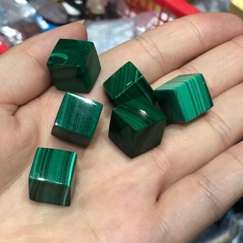 Natural malachite &fluorite cube DIY Making Tools