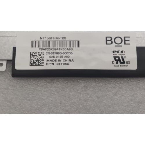 Original Laptop Touch Screen NT156FHM T00 TF86G LCD Display Assembly For Dell Inspiron 15 5570 5575