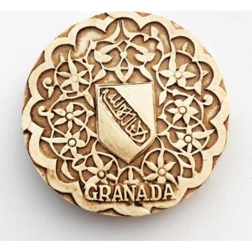QIQIPP Magnet refrigerator magnets for carved tourist souvenirs of Alhambra Palace, World Heritage Site in Granada, Spain