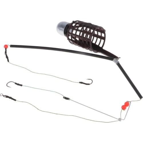 Carp Fishing Bait Feeder Fishing Basket Holder Lures Cage with Line Hooks Fishing Feeders Accessories 20g 30g 40g