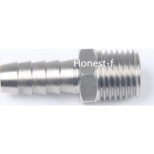 LTWFITTING Bar Production Stainless Steel 316 Barb Fitting Coupler / Connector 5/16" Hose ID x 1/4" Male NPT Air Fuel Water