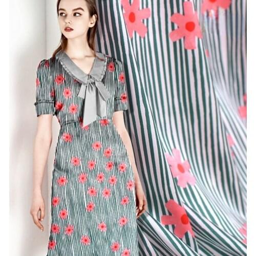 Natural Mulberry Silk Stretch Satin Fabric 19mm Drapes Cheongsam for Dress Fabrics Wholesale Cloth Per Meter Sewing