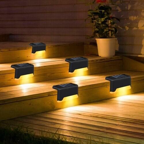 LED Solar Railing Light Step Light Outdoor Lamps Waterproof Portable Solar Lamps Solar Light Garden Landscape Lawn Street Lamp