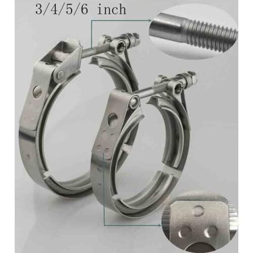 Universal Stainless steel 3/4/5/6 inch exhaust downpipe v band clamp v-band clamps V clamp clip