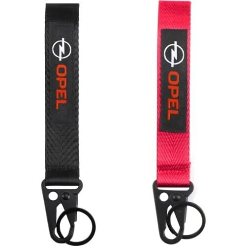 Universal Car Keychain Lanyard Hanging Strap Key Rope with Clip Buckle Webbing Strap for Opel Astra H G J Mokka car accessories