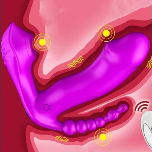 3 In 1 Sucking Vibrator 7 Mode Vibrating Sucker Anal Vagina Clitoris Stimulator Wearable Oral Suction Erotic Sex Toys For Women