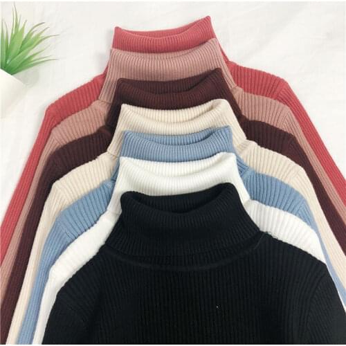 Woman Sweaters Pullover Autumn And Winter Turtleneck Knitwear Top Slim Fit Sweater Womens Long Sleeve Femme Chandails