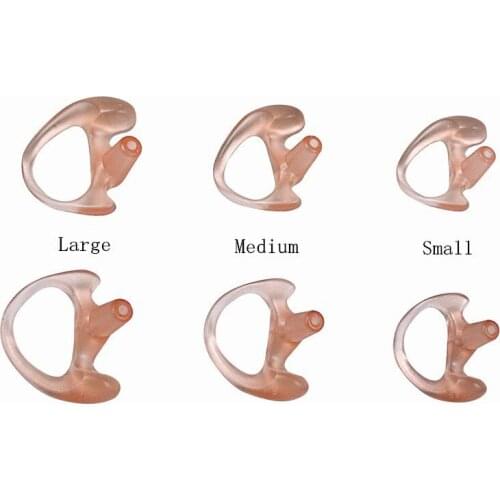 100pcs Silicone earloop Earmolds ear mold for acoustic air tube earphones,two way radio headset,walkie talkie headphone