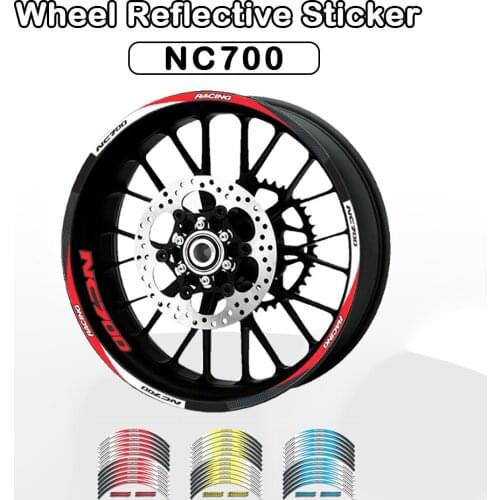 Motorcycle 12 Strips Sticker Decals Reflective Waterproof Wheel Decals For Honda NC700X NC700S NC700 NC 700 X/S 2012-2020