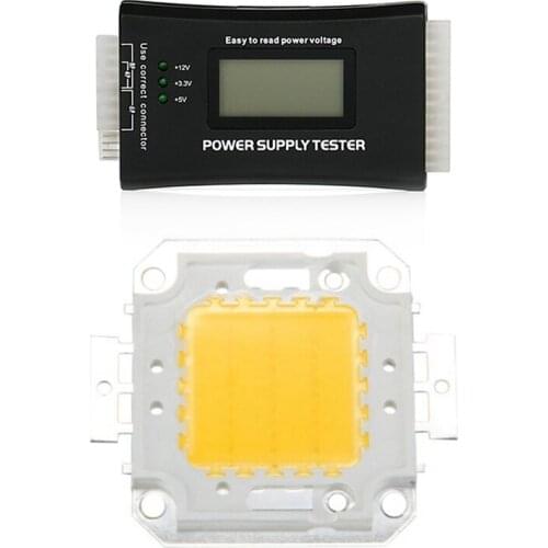 2 Pcs Accessories: 1 Pcs 30W LED Chip Bulb Lamp Warm White & 1 Pcs 20+4 Pin LCD Power Supply Tester