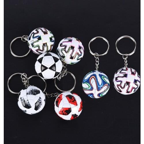 3D Sports Football Key Chains Souvenirs PU Leather Keyring for Men Soccer Fans Keychain Pendant Boyfriend Gifts