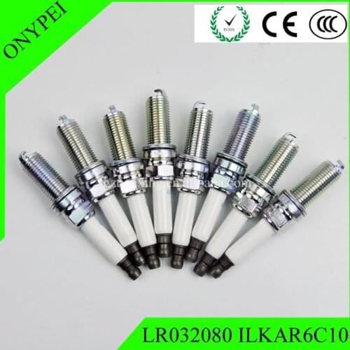 4-8pcs/lot) Iridium Spark Plug For Land Rover LR4 Range Rover Sport 5.0 ILKAR6C-10 ILKAR6C 10 LR032080 ILKAR6C10