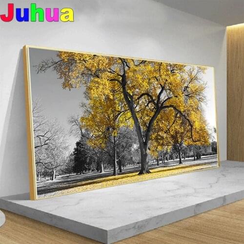 Autumn tree diy 5d diamond painting full round square drill landscape diamond embroidery mosaic cross stitch home decor