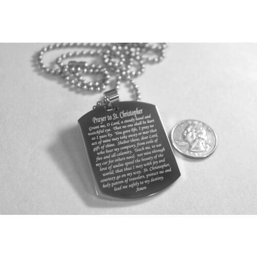 Low price custom dog tags Wholesale TRAVELERS PRAYER DOG TAG STAINLESS STEEL hot sales engraved dog tags