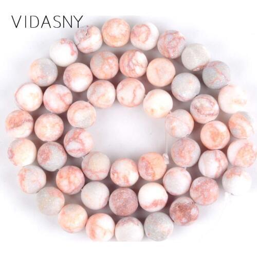Dull Polished Red Web Jaspers Natural Round Stone Beads For Jewelry Making 4 6 8 10mm Spacer Beads Diy Bracelet Necklace 15