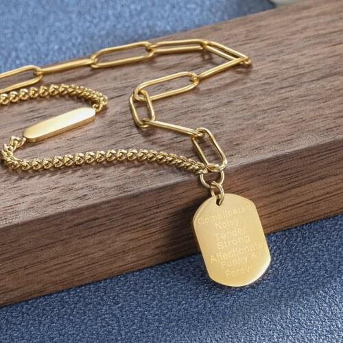 Tide Long Clavicle Chain Red Necklace Titanium Steel New Niche Design Sense Ins Cold Wind Simple Net Female Link Chain Metal