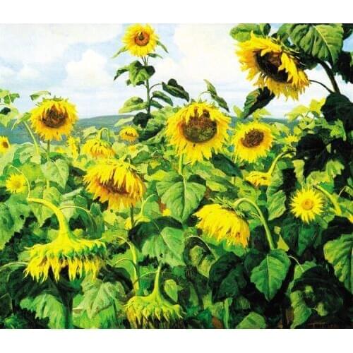 Sunflower The wooden puzzle 500 pieces ersion paper jigsaw puzzle white card adult childrens educational toys