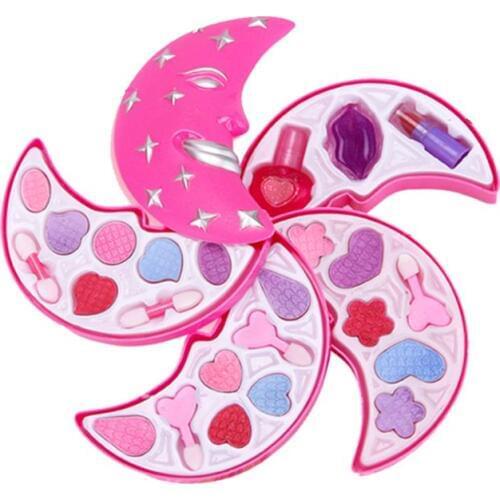 Children Makeup Toys Nail Polish Eyeshadow Lipsticks Lip Glaze Kits Simulation Princess Cosplay Plastic Tool Girls Safe Cosmetic
