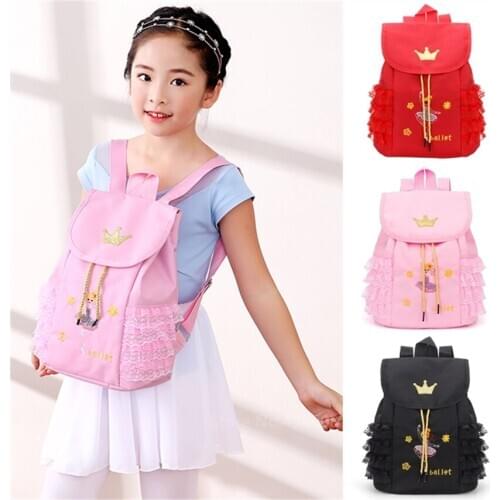 Ballet Dance Bag Teenager Girls Backpack Cute Lace Princess Latin Jazz Dancing Wear Kids Children School Bag Customize