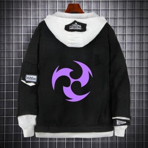 Genshin Impact Jean Venti Sucrose Mona Klee Jeans Cosplay Jacket Hole Design Adult Casual Hooded Outwear Demin Hoodie
