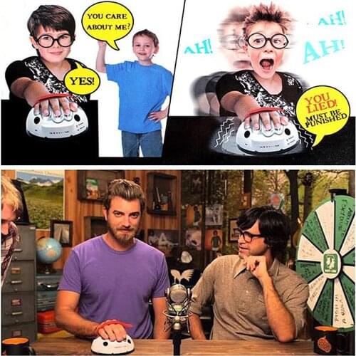 Polygraph Toy Funny Adjustable Adult Polygraph Game Test Electric Shock Lie Detector Shocking Liar Truth Or Dare Game Consoles