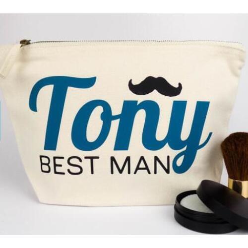 Personalised Best Man, Groomsman wedding Gift Make Up Bags Unique Gift for groom Shaving Toiletry Bags