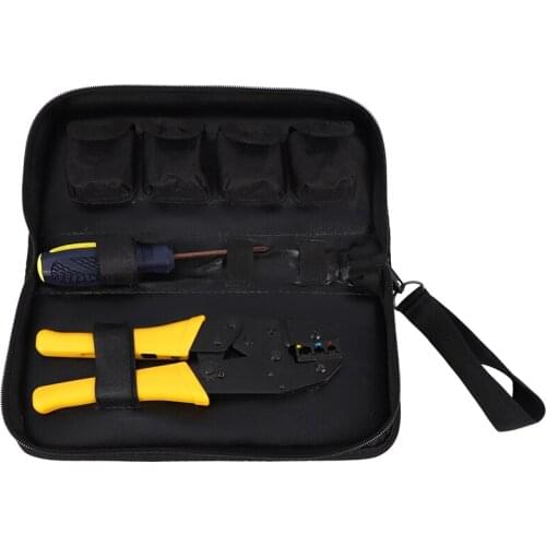 Wire Crimper Set Decrustation Engineering Ratchet Terminal Crimping Plier Electrical Hand Tool With Screwdriver 4 Spare Terminal