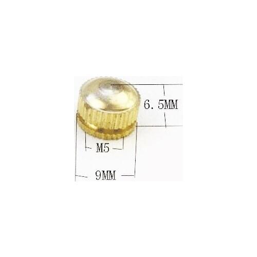 M5 pitch 0.8 mm brass domed nut knurled thumb nut dia 9 11 12mm handle nut light cap nut copper thread tube end fastener