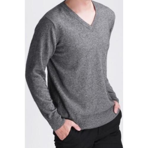 Mans Cashmere Wool Sweaters JECH 2018 Spring Winter V-Neck Long Sleeve Slim Pullovers High Quality Knitwear Plus Size S-XXXL