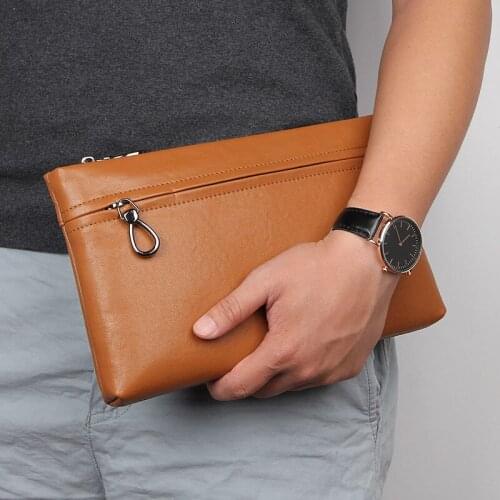 Men Day Clutch Bags Cow Leather 2019 Man Casual Fashion Brand Business Wallets Hand Bag