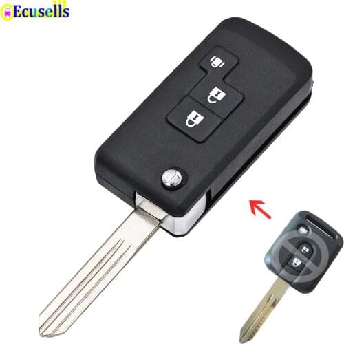 New UNCUT 3BUTTON Flip Folding Remote Key fob Shell Case For Nissan Qashqai 350Z X-trail Navara Micra Almera