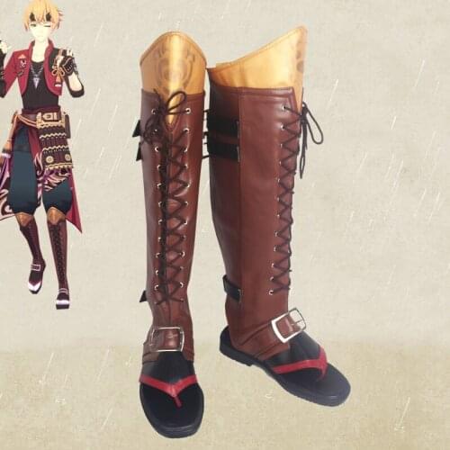 Genshin Impact Tohma Cosplay Shoes Boots Halloween Cosplay Costume Accessories Props