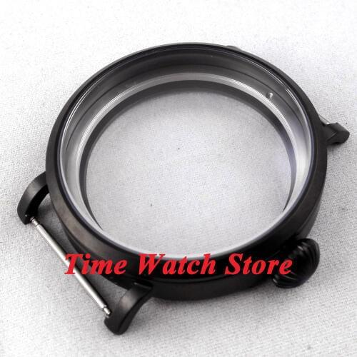 Parnis 46mm Fit 6497 6498 movement black PVD coated stainless steel Watch Case C20