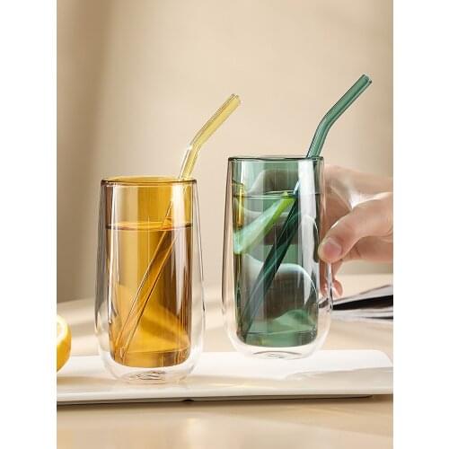 Durable Cute Drinkware Heat-resistant Double Wall Glass Cup Breakfast Milk Cup Juice Cup Canecas кружка с двойным дном