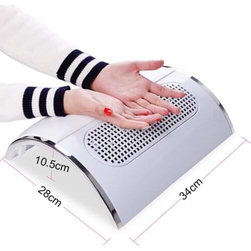 Nail Dust Suction Dust Collector 3 Fan Vacuum Cleaner Manicure Machine Tools 2 Dust Collecting Bag Nail Art Manicure Salon Tools