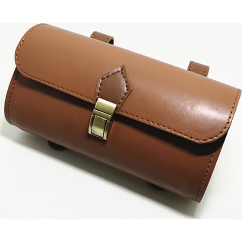 Q314 BIKING Retro Bicycle Tail Bike Bag PU Leather Cycling Bag Saddle Pouch Tail Pannier Personalized Riding Vintage Bicycle Bag