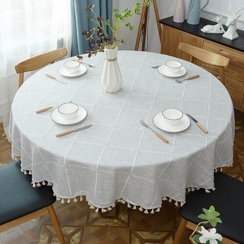 Lattice Hipster Big round Table Tablecloth Living Room Small Coffee Table round Tablecloth Home Restaurant Table Cloth Hotel Mat