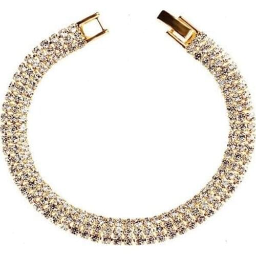 Luxury Cubic Zirconia Tennis Bracelets Iced Out Chain 2021 Crystal Wedding Bracelet for Women Men Retractable Bracelet Jewelry