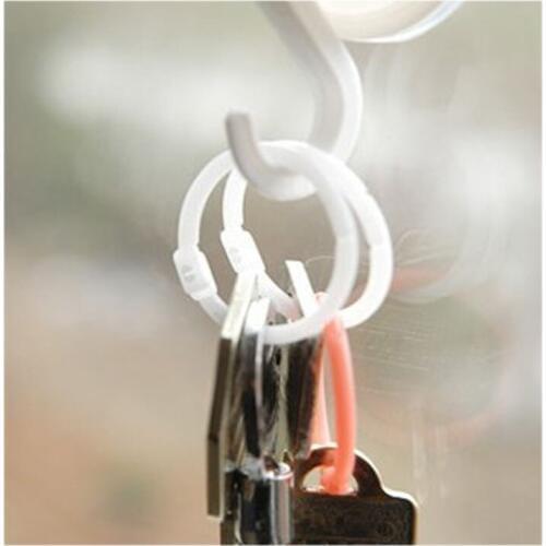 5PCS Space-saving Self-adhesive Kitchen Pure White Wall Hanger Key Holder Wall Household Goods Can Bear Weight 15KG